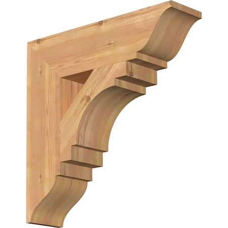 Ekena Millwork Merced Traditional Smooth Bracket, Western Red Cedar, 5 1/2"W x 22"D x 22"H BKT06X22X22MRC01SWR